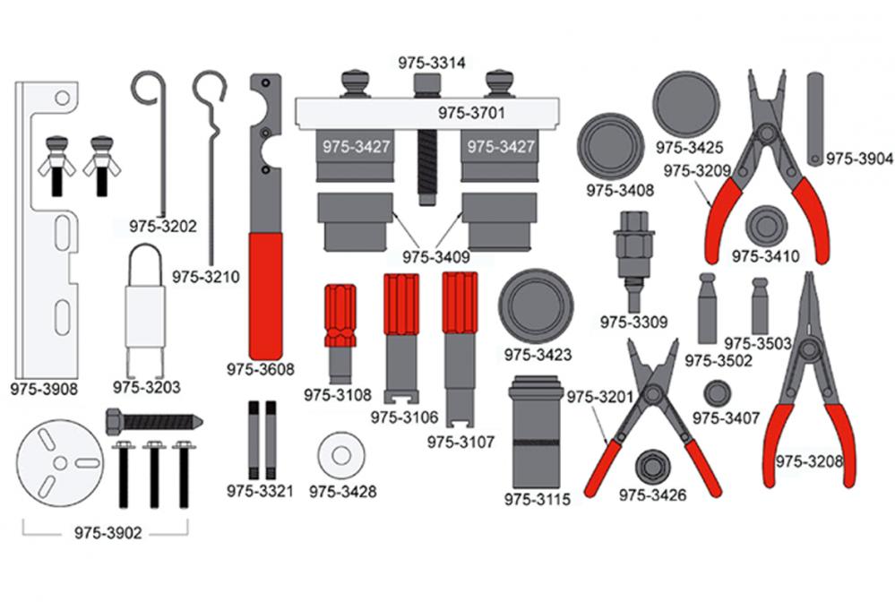 Master SANDEN Compressor Tool Service Set | AUTOMASTER AUTO TOOLS CO., LTD.